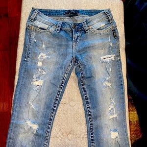 Silver Camden Rose Skinny Stretch Jean- Size 27